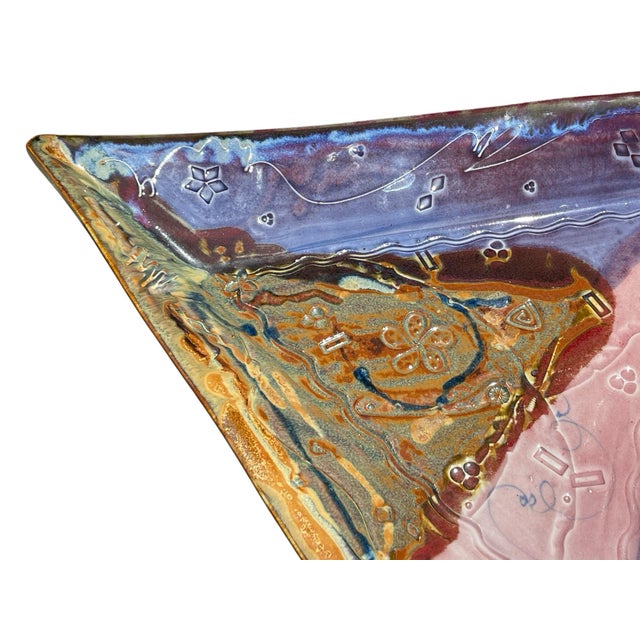 Vintage Oversized Signed Studio Art Pottery Centerpiece For Sale In Naples, FL - Image 6 of 10