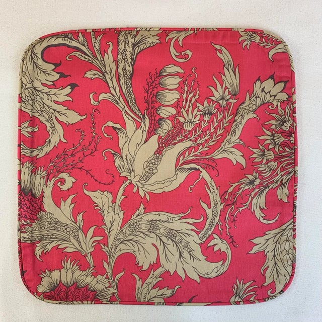 Designer Vicki Payne Free Spirit Crewel Brown Pink Taupe Block Print Botanical Floral Leaf Tulip Pillow Covers- 3 Pieces For Sale - Image 4 of 7