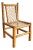 1940s Rustic Pine Log & Rawhide Side Chair For Sale