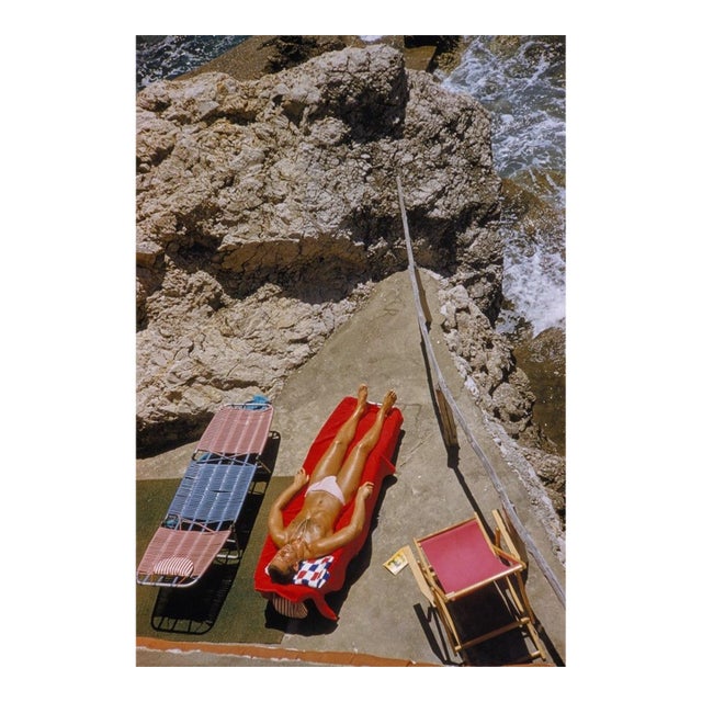 Toni Frissell 'Capri Sun Loungers' Archival Pigment Print Framed in Black For Sale