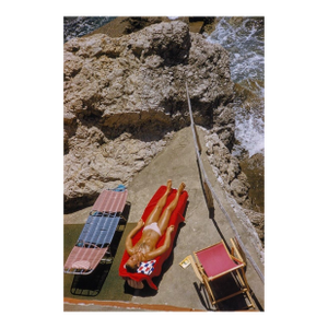 Toni Frissell 'Capri Sun Loungers' Archival Pigment Print Framed in Black