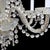 Vintage Crystal, Glass & Brass 6-Light Chandelier C1940 For Sale - Image 10 of 10