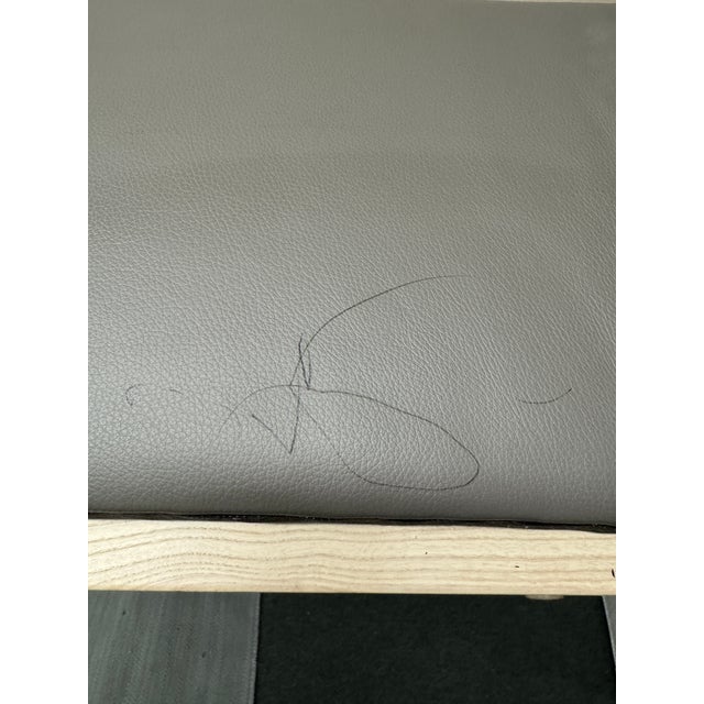 Dark Gray Maiden Home Bowery Ottoman For Sale - Image 8 of 12