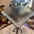 Metal Studio Art Glass Fan Vase Wrought Iron Stand For Sale - Image 7 of 7
