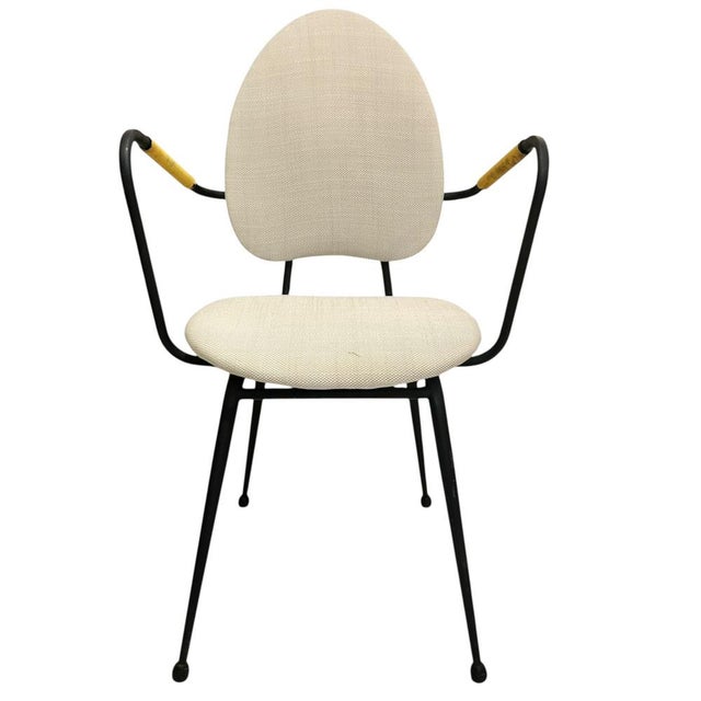 Vintage Metal Chairs by Jacques Hitier, 1950s, Set of 4 For Sale - Image 4 of 9