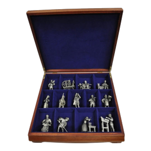 Vintage Franklin Mint 1974 Pewter People of Colonial America Full Figurine Set- 13 Pieces