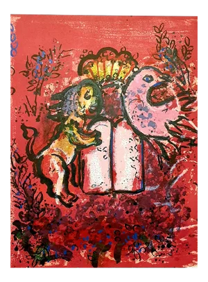 Marc Chagall - The Tables of the Law - Original Lithograph 1962