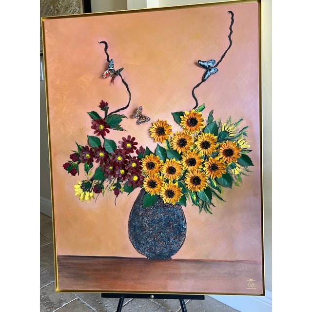 Abstract Floral Relief Conservatory Collection, Four Seasons - “Autumn” - Designed by Cheryl P. Kohloff For Sale - Image 3 of 6