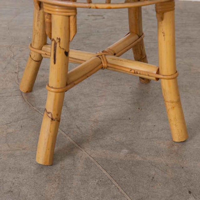 Pair of 1960s Italian Rattan Stools in the Style of Franco Albini For Sale - Image 10 of 12