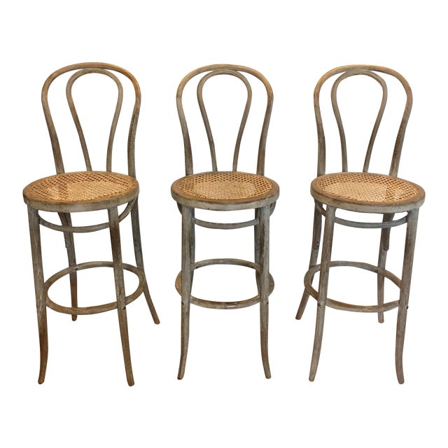 Restoration Hardware French Cafe Barstools Set of 3 Chairish