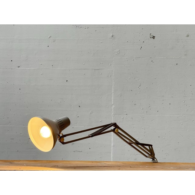 Metal Vintage Grey Clamp Lamp from Ledu, Sweden, 1970s For Sale - Image 7 of 16