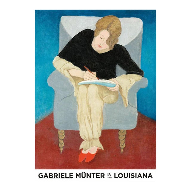 Gabriele Münter Lady in an Armchair Poster For Sale
