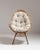 French 1960s French Tan Bamboo Upholstered Bowl Chair For Sale - Image 3 of 15