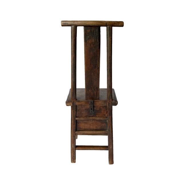 19th Century Chinese Barber Stool / Chair With Drawer For Sale - Image 4 of 7