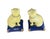 Italian Pair of Vintage Italian Ceramic Cat Figurines on Pillows For Sale - Image 3 of 12