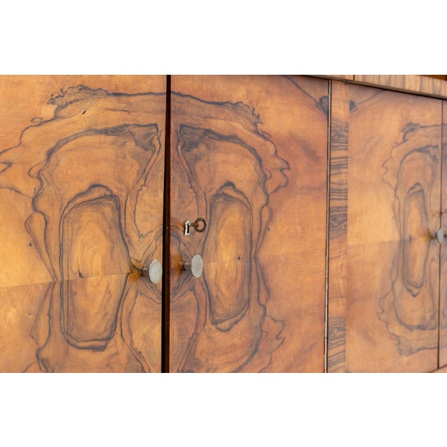 Brown Large Art Deco Czechoslovakian Bookcase, 1930s For Sale - Image 8 of 14