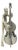 Vintage Italian Genuine Silver Cellist Large Figurine from Arezzo Toscane, 1970s For Sale