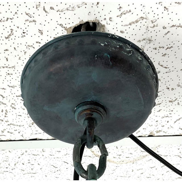 1910's Large Antique Copper Lantern For Sale - Image 13 of 18