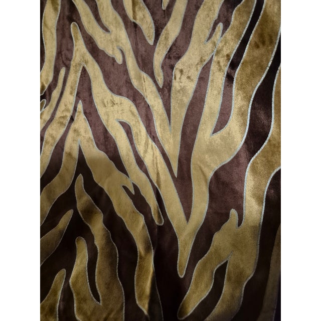 2000 - 2009 Designer High End Animal Velvet Upholstery Fabric-1 1/3 Yard For Sale - Image 5 of 10