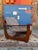 Mahogany Armchair with Aubergine Circular Pattern For Sale - Image 4 of 11