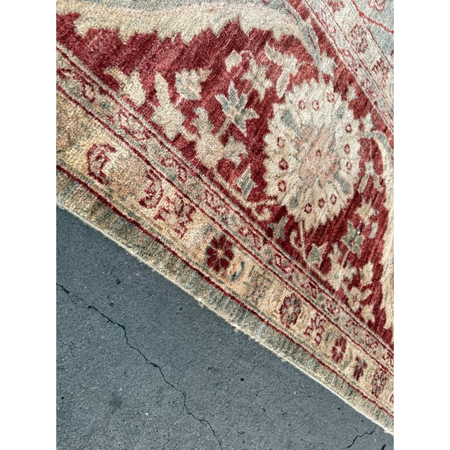 8ft 11in × 12ft2in Vintage Pakistani Hand-Knotted Wool and Silk Area Rug For Sale - Image 12 of 15