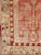 Tribal Antique Oushak Rug From Turkey With Directional Tribal Motifs in Soft Rose Red & Green For Sale - Image 3 of 7