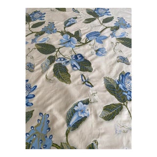 1990s Embroidered Floral & Butterflies Fabric For Sale