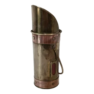 Vintage Brass and Copper Match Holder Scuttle With Striker