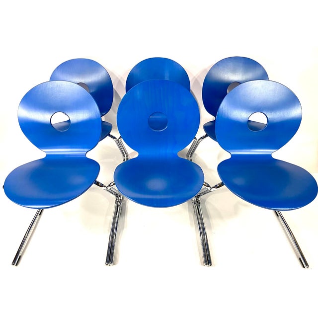 Postmodern Pantoflex Cantilever Chairs by Verner Panton for VS, 1990s, Set of 6 For Sale - Image 3 of 18