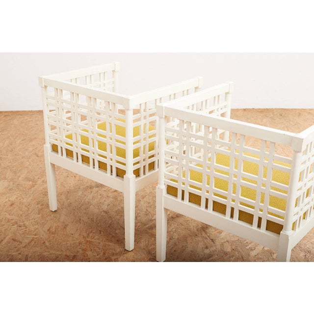 Armchairs in Wooden Frame, Set of 2 For Sale - Image 10 of 13