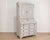 Off-white 18th Century Fine Swedish three-part bureau with charming carvings and marble-painted columns For Sale - Image 8 of 11