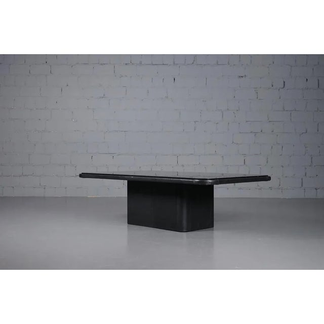 Coffee Table with Mirror Glass & Leather from De Sede, 1980s For Sale - Image 5 of 11