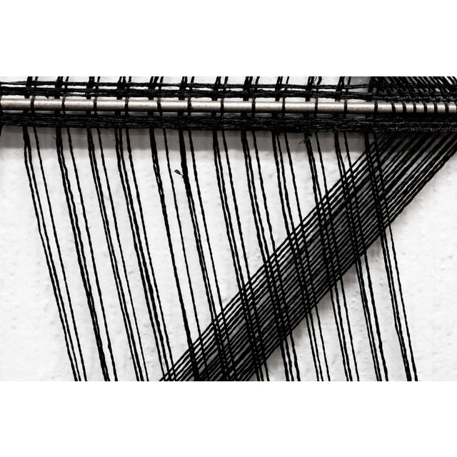 1980s Peter Collingwood M. 164 No. 1 Linen Macro-Gauze Modernist Fiber Art Wall Hang For Sale - Image 5 of 8