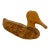 Late 1800s Antique Farmhouse Americana Folk Art Hand Carved Pine Duck Decoy For Sale