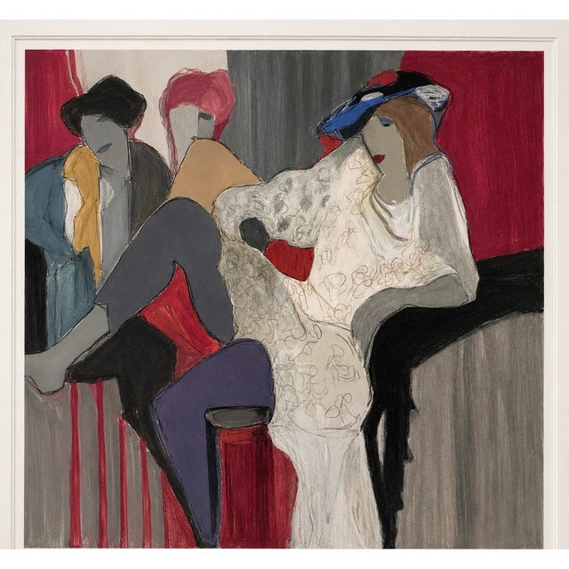 A beautifully presented signed work by internationally collected Israeli artist Itzchak Tarkay, renowned for his elegant...