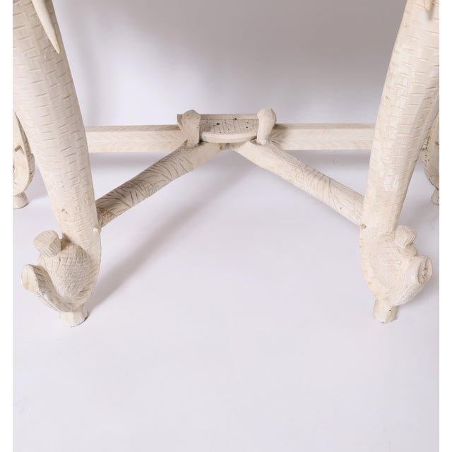 Antique Anglo Indian Demi-Lune Elephant Head Console Table For Sale - Image 10 of 11