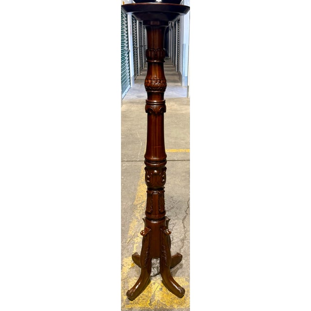 Late 20th Century Mahogany Torchiere Stand For Sale - Image 9 of 9