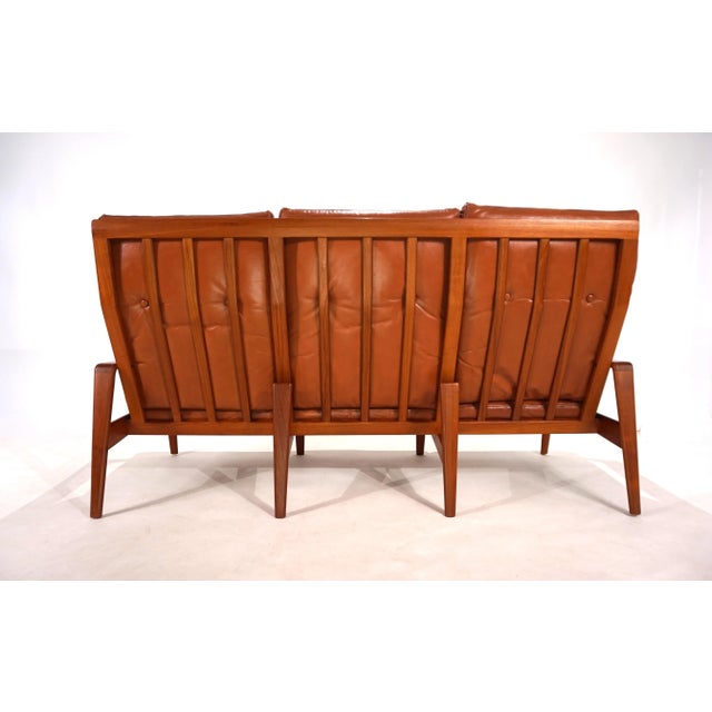 Comfort 3-Seater Sofa in Leather by Arne Wahl Iversen, 1960s For Sale - Image 15 of 18