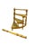 English Vintage English Wood Library Spiral Step Ladder With Green Tooled Leather Tread Insets For Sale - Image 3 of 18