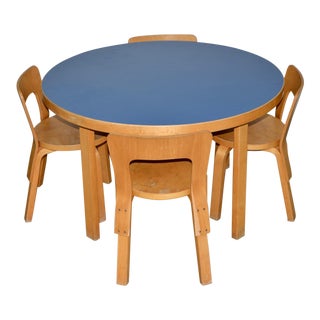 Vintage Alvar Aalto Children's Table & Chair Set C.1930s For Sale