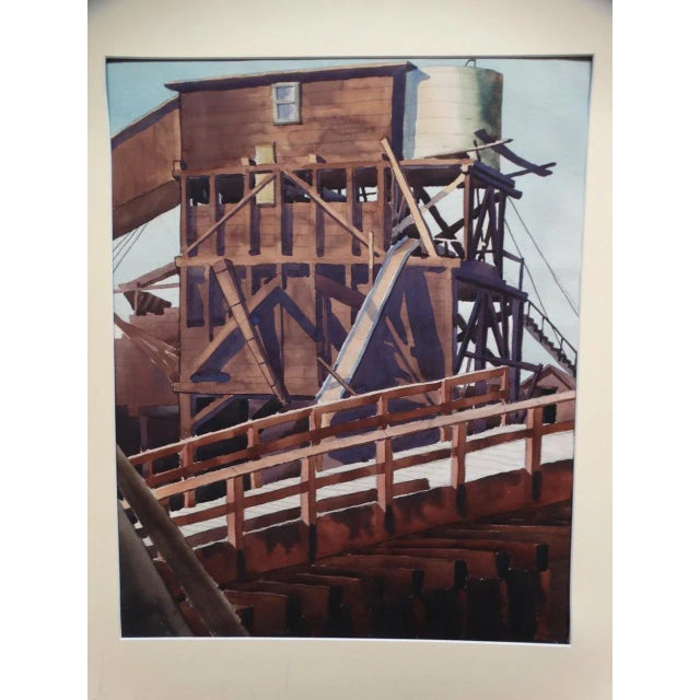Realism 1949 Stanley Wood: Rock Crusher Painting For Sale - Image 3 of 9