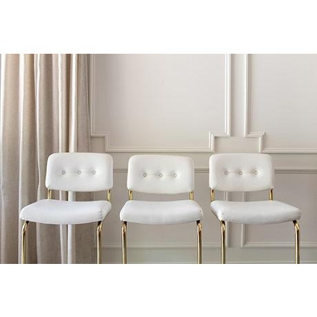 Metal Postmodern Chromcraft Cantilever Counter Stools - Set of 3 For Sale - Image 7 of 17