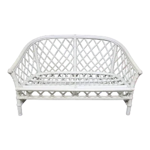 Mid Century Wicker Settee