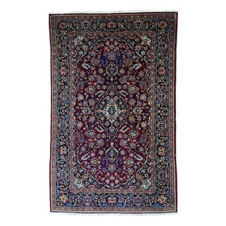 Keshan Rug in Hand-Knotted Wool For Sale