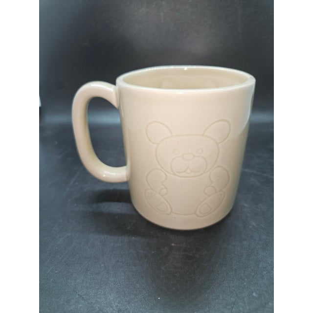 OTAGIRI OMC Japan 1979 Basket Weaved Brown Bear Hand Painted Ceramic Mug