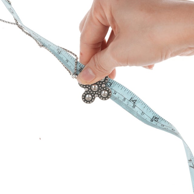 Silver Retired James Avery Beaded cross pendant with necklace in sterling For Sale - Image 8 of 9