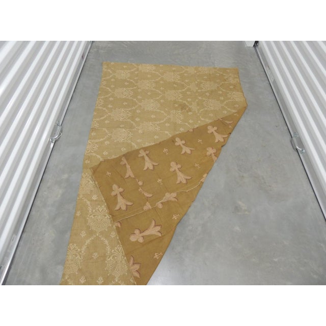 Antique Yellow English Cotton Printed Fabric Patchwork Style For Sale - Image 4 of 6