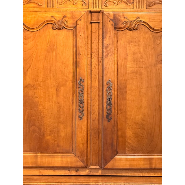 19th Century French Provincial Cabinet With Carved Detail For Sale - Image 5 of 17