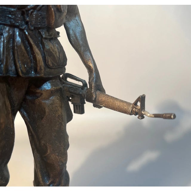 1980s Bronze Sculpture "Three Servicemen" by Frederick Hart for the Vietnam Veterans Memorial Fund 1988 Franklin Mint For Sale - Image 5 of 10