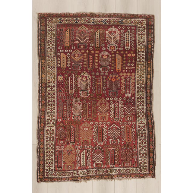 Antique Caucasian Shirvan Rug, 04'00 X 05'09 For Sale - Image 10 of 10